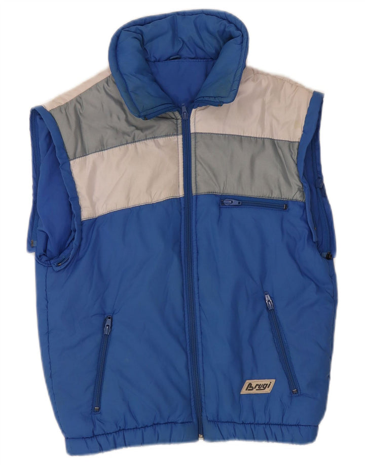 Gilet imbottito donna Brugi IT 38 XS Blu Colourblock in poliammide