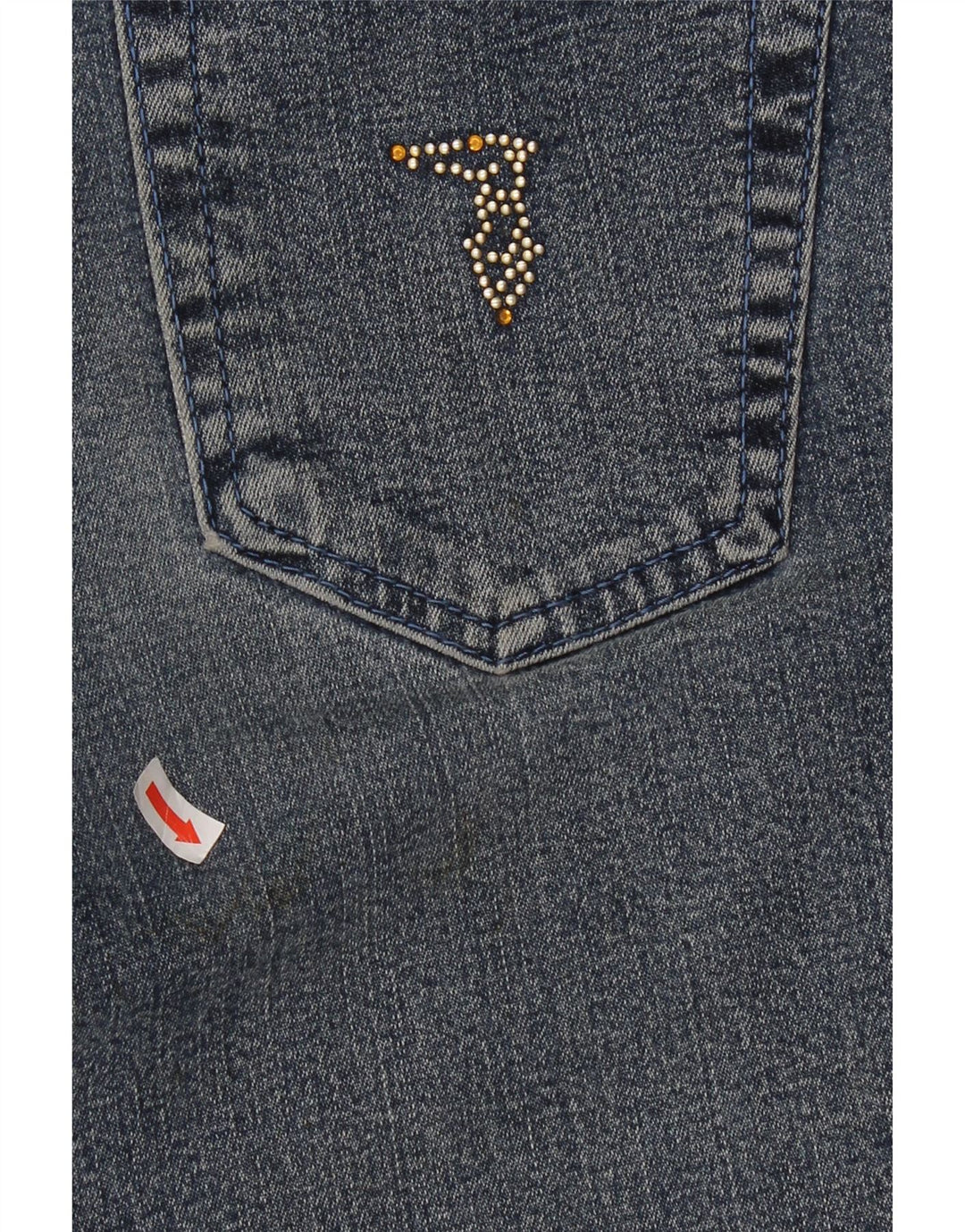Jeans Dritti Donna Trussardi W29 L30 Cotone Blu