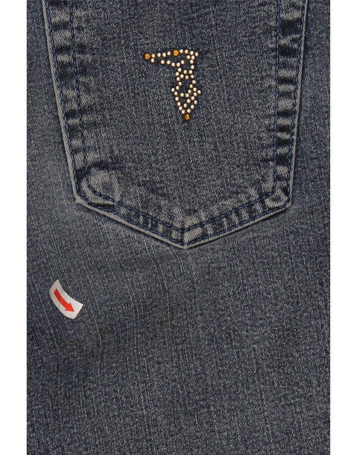 Jeans Dritti Donna Trussardi W29 L30 Cotone Blu