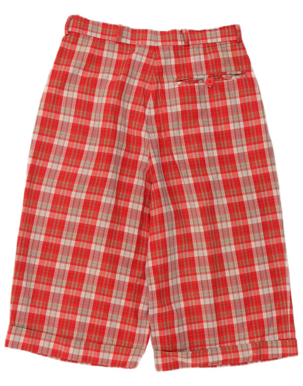 Pantaloncini chino con pegging a vita alta da donna Bogner EU 38 Medium W26 a quadri rossi
