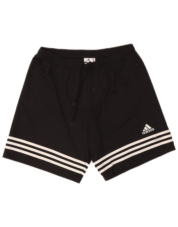 Pantaloncini sportivi Adidas Climalite da uomo grandi in poliestere nero