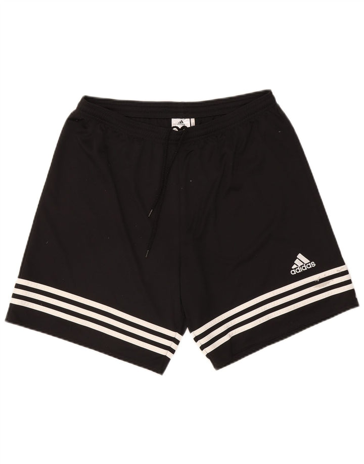 Pantaloncini sportivi Adidas Climalite da uomo grandi in poliestere nero