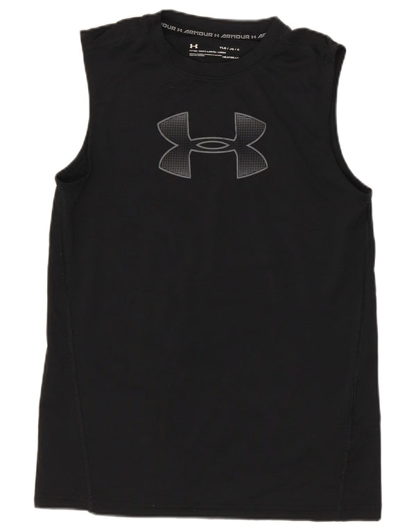 Canottiera grafica Under Armour per ragazzi Heat Gear 11-12 anni, grande, nera
