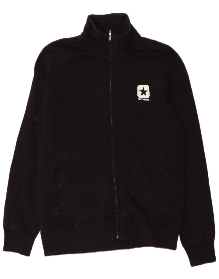 Giacca da ginnastica da uomo Converse XL in cotone nero