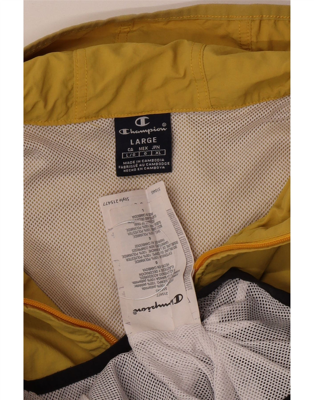 Giacca antipioggia da uomo con cappuccio grafico Champion UK 40 Large Yellow Colourblock