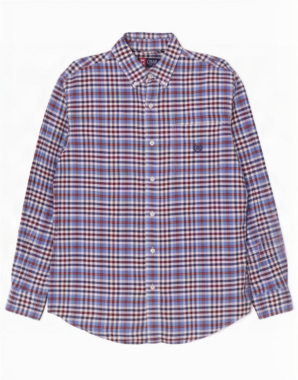 Camicia da uomo Chaps grande a quadretti multicolore