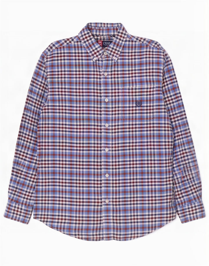 Camicia da uomo Chaps grande a quadretti multicolore