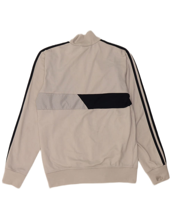 Giacca da tuta da uomo Adidas UK 34/36 Small Poliestere color block bianco