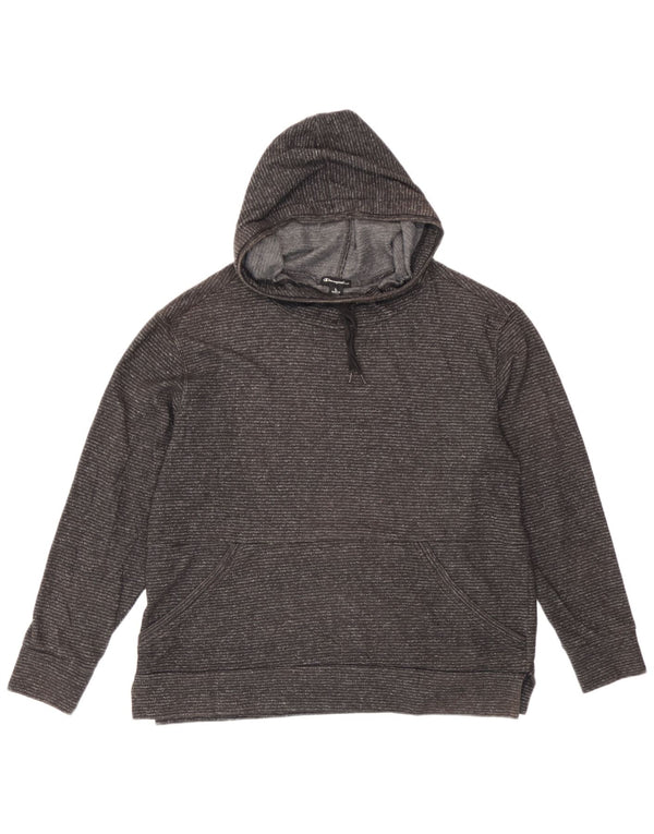 Felpa con cappuccio da donna Champion UK 16 Cotone a righe grandi grigie