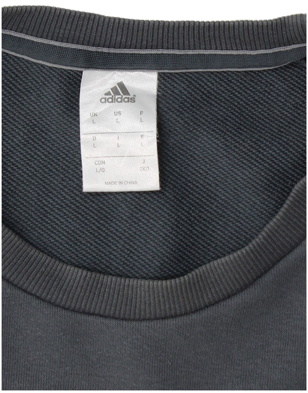 Felpa ADIDAS da uomo Climalite, maglione grande, cotone blu navy
