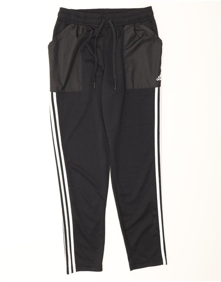 Pantaloni da tuta Adidas Aeroready da uomo in poliestere color block medio nero