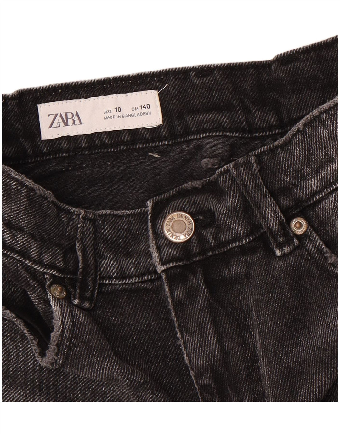 Pantaloncini di jeans per ragazze Zara 9-10 anni W26 Neri