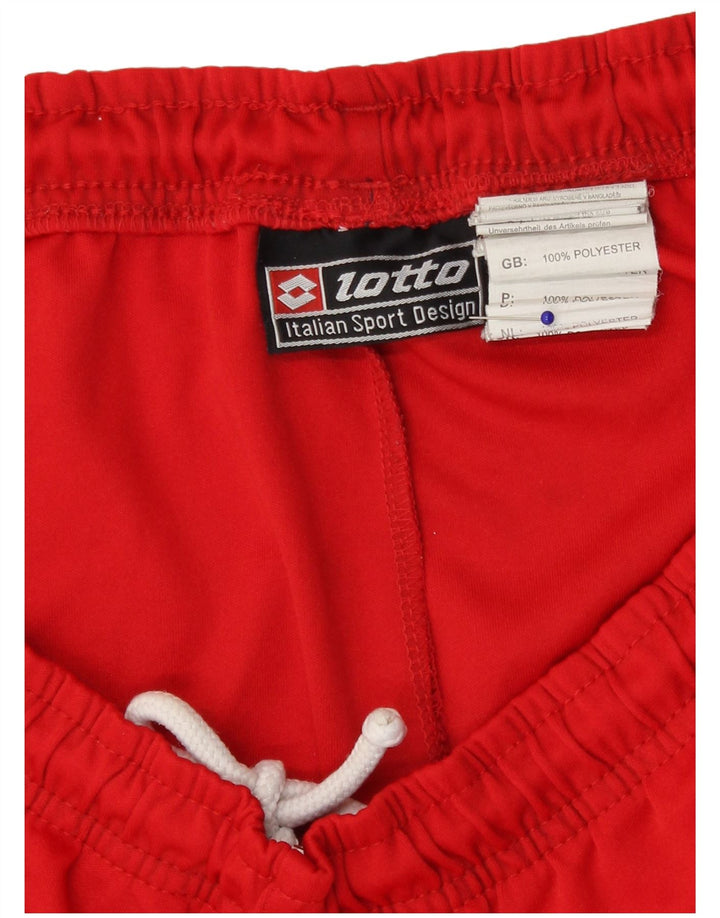 Pantaloncini sportivi da uomo Lotto grandi rossi in poliestere