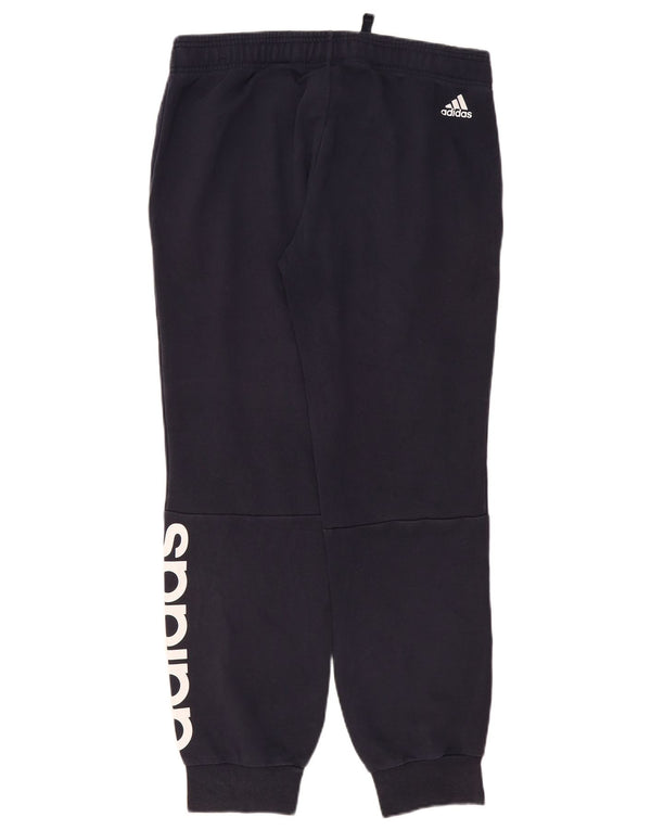Adidas Womens Graphic Tracksuit Trousers Joggers UK 16 Large Navy Blue