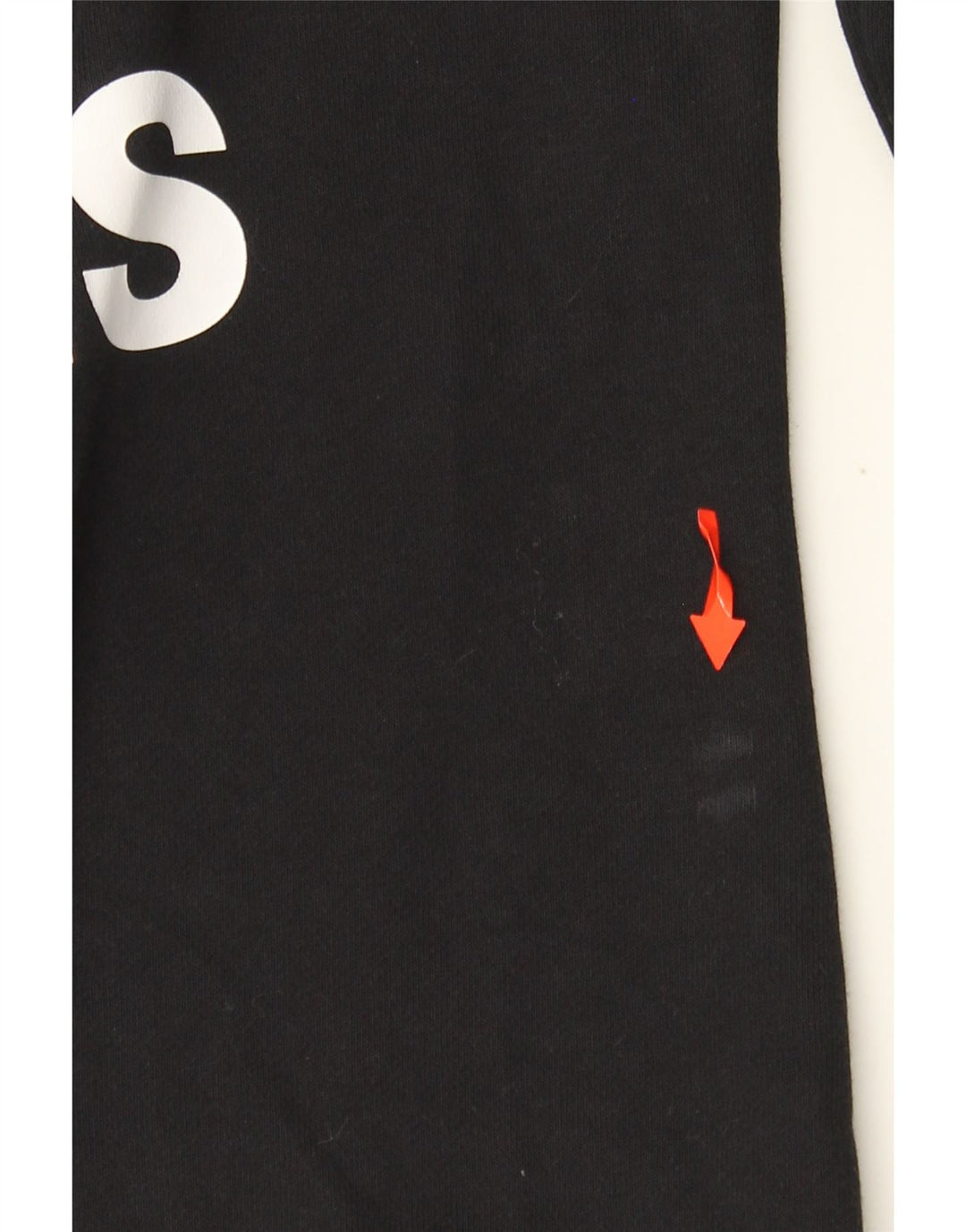 Felpa grafica da donna ADIDAS maglione UK 12/14 cotone nero medio