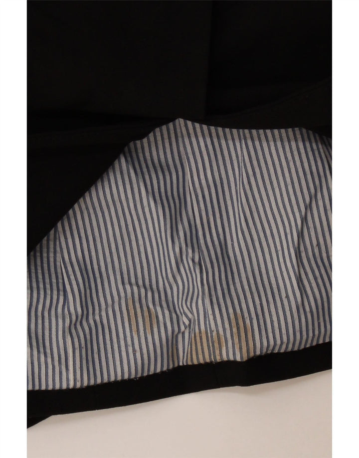 Giacca Blazer a 1 Bottone ZARA da Donna UK 10 Piccola in Poliestere Nero