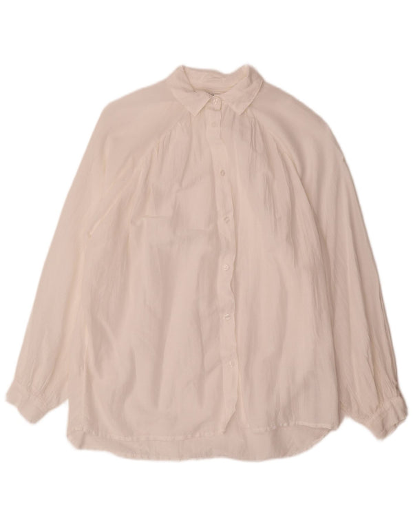 Camicia oversize da donna PEPE Jeans UK 14 Cotone bianco medio