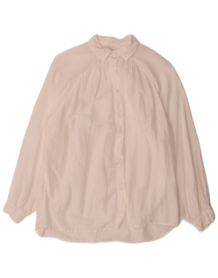 Camicia oversize da donna PEPE Jeans UK 14 Cotone bianco medio