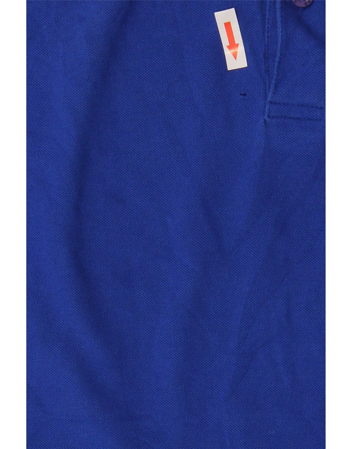 Polo da uomo Sun68 in cotone a righe blu medio