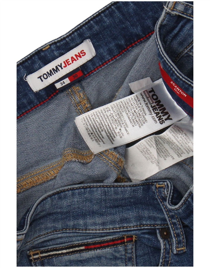TOMMY HILFIGER Jeans slim Scanton da uomo W34 L27 cotone blu