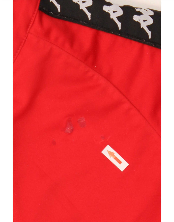 Giacca da tuta grafica da uomo Kappa grande rossa in poliestere color block