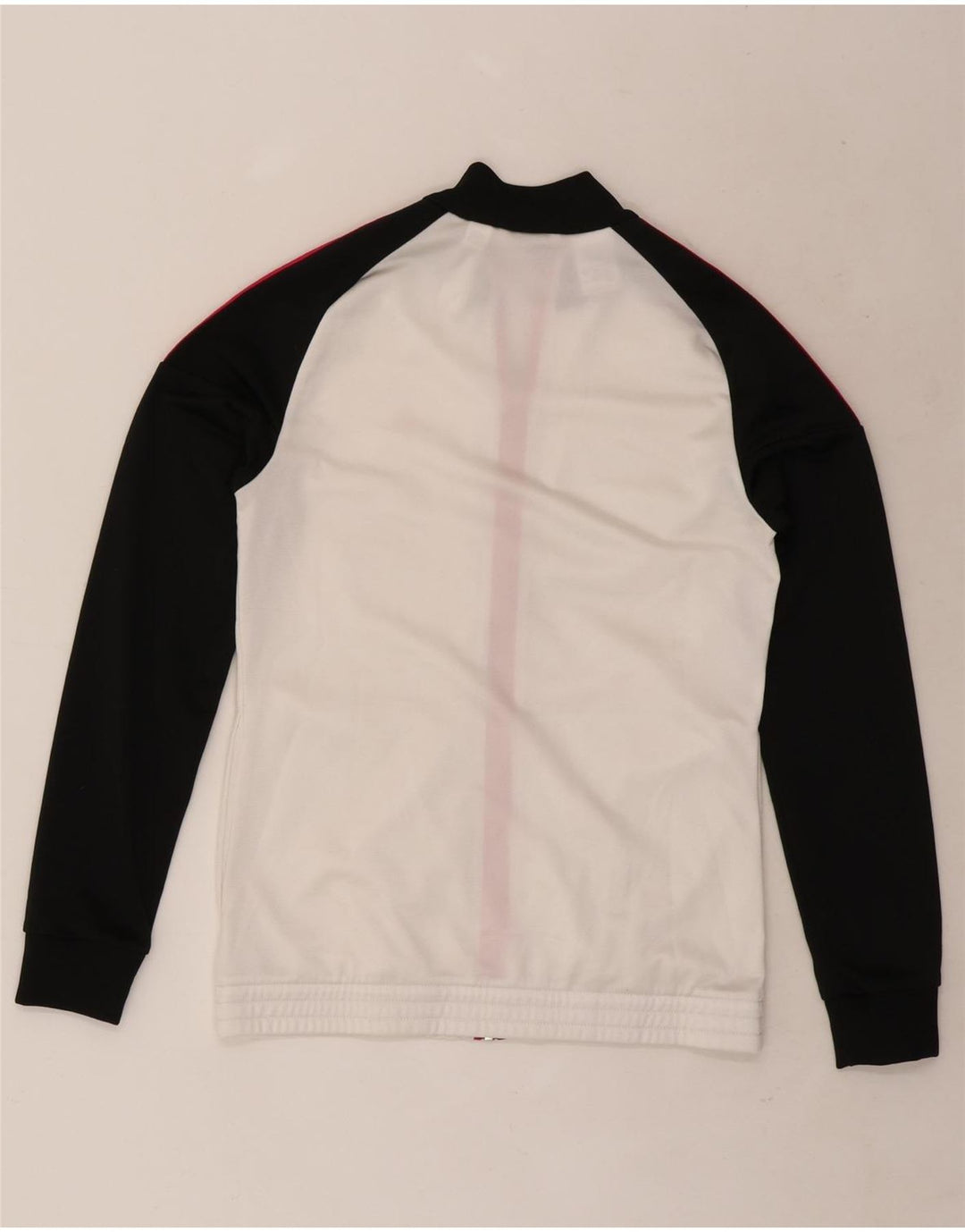 Giacca superiore della tuta da ragazza Adidas 14-15 anni Poliestere color block bianco