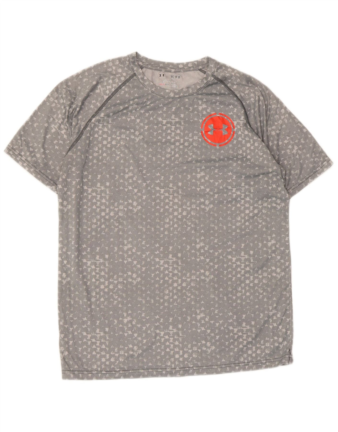 T-shirt da uomo UNDER ARMOUR Heat Gear Top grigio medio geometrico