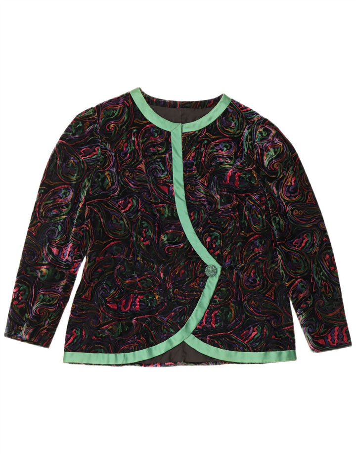 Set gonna da donna a 1 bottone 2 pezzi VINTAGE UK 12 medio W32 multicolore