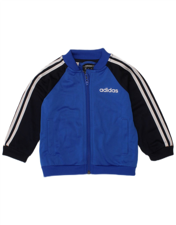 Adidas Giacca da tuta da bambino per neonato 9-12 mesi blu Colourblock Sports