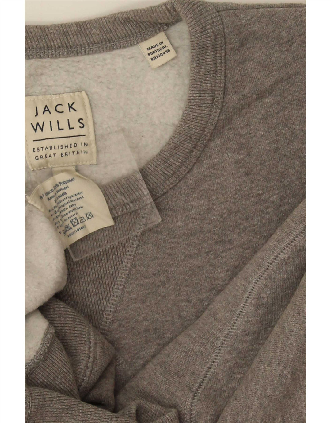 Felpa da uomo Jack Wills in cotone grigio medio