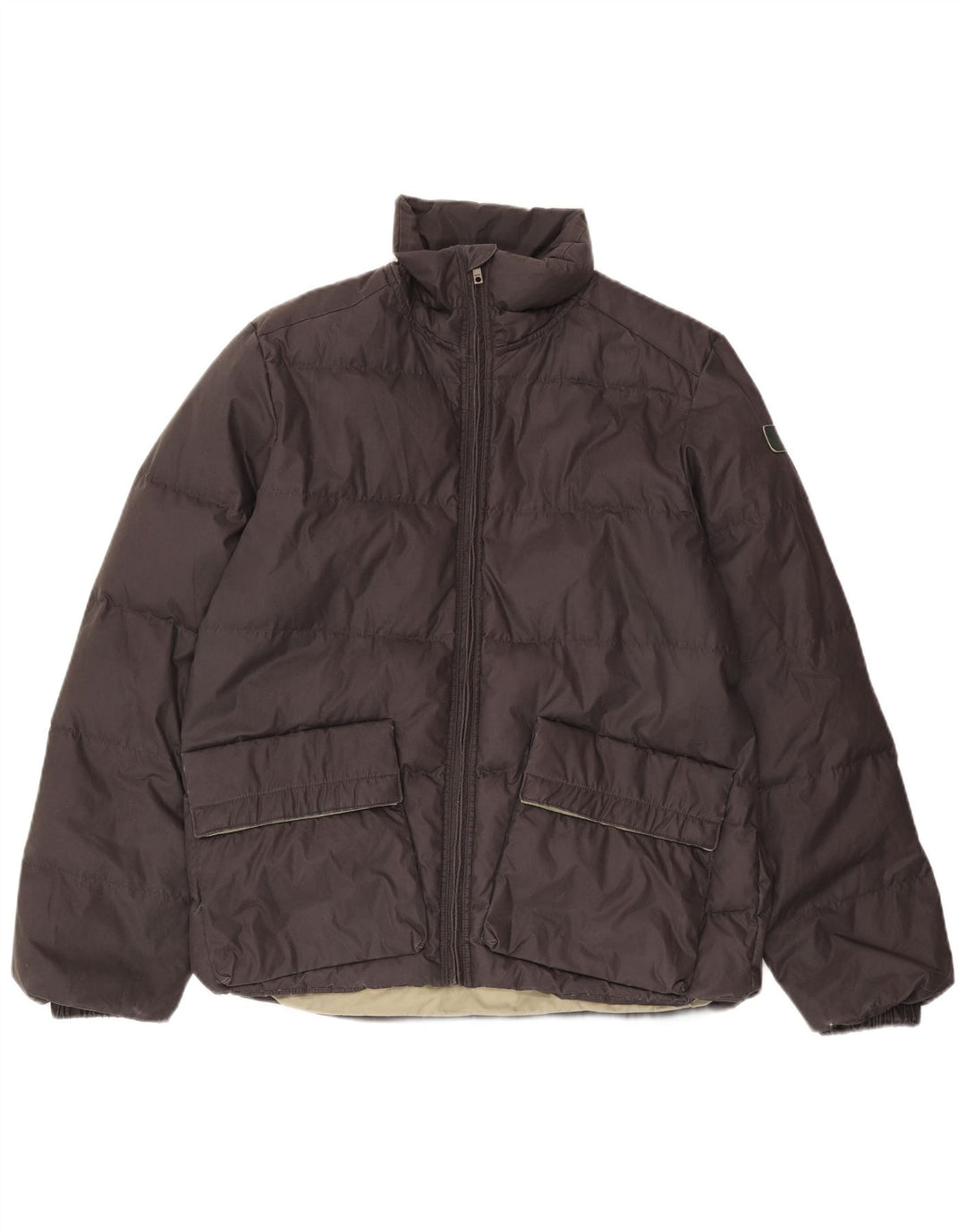 DIESEL Giacca imbottita da uomo UK 40 Large Grigio Poliestere