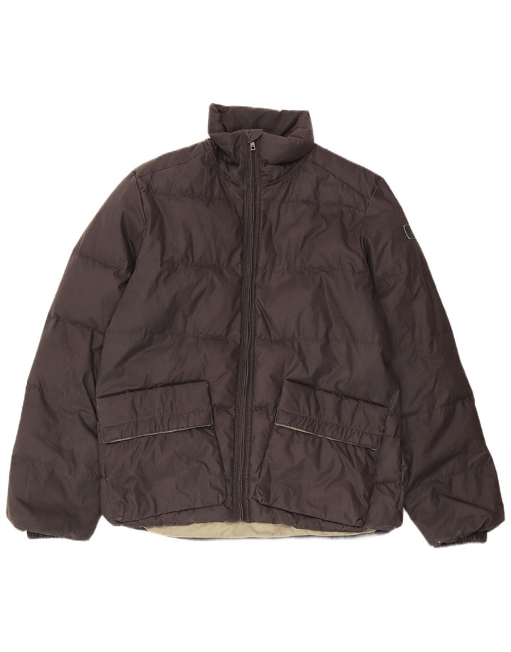 DIESEL Giacca imbottita da uomo UK 40 Large Grigio Poliestere