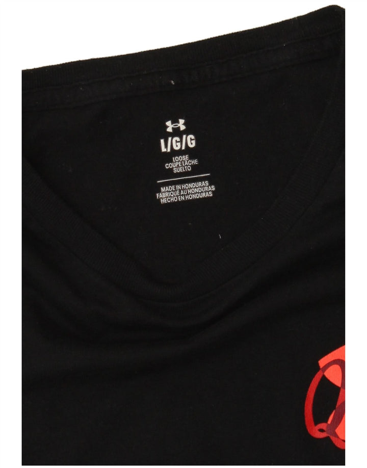 T-shirt grafica da uomo Under Armour grande nera