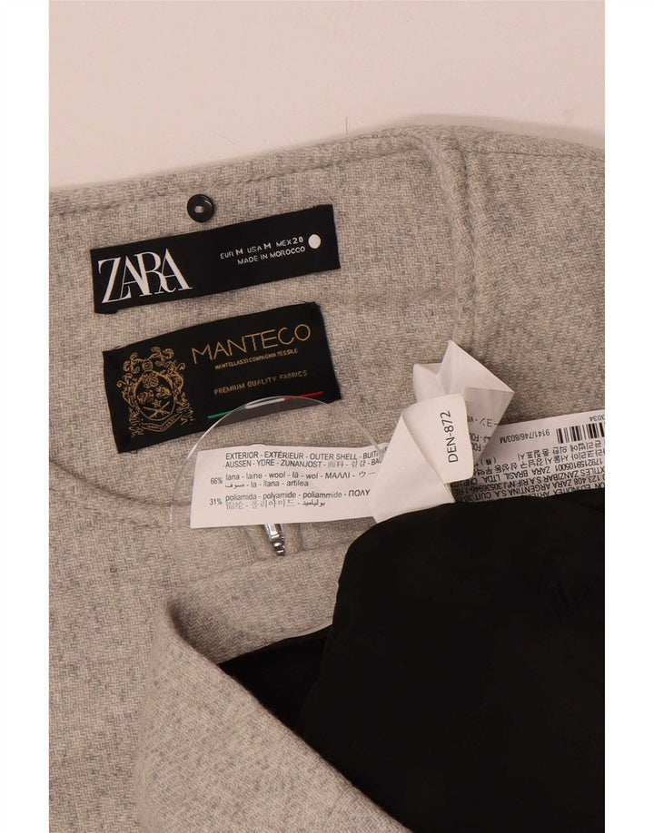 Cappotto Zara da donna UK 14 in lana grigio medio