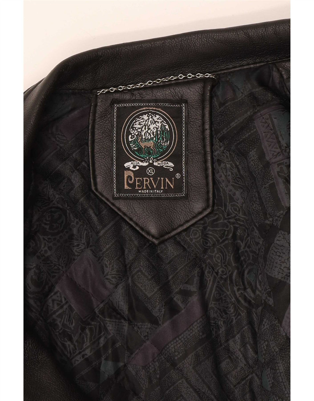Giacca in pelle da uomo Pervin UK 42 XL Nera
