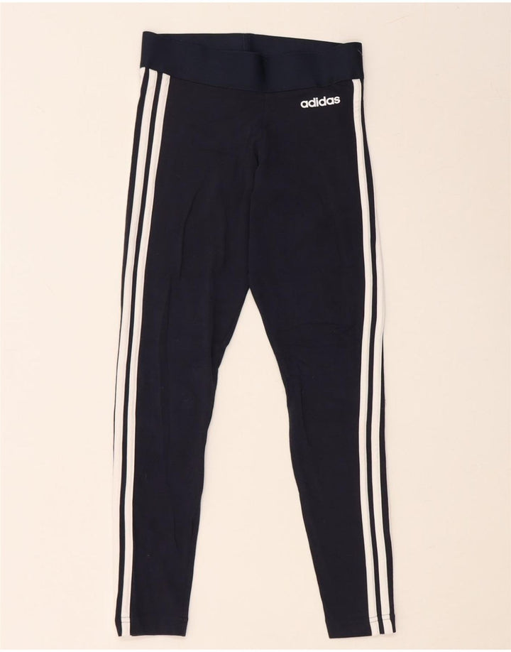 Leggings da donna ADIDAS UK 4/6 XS cotone blu navy