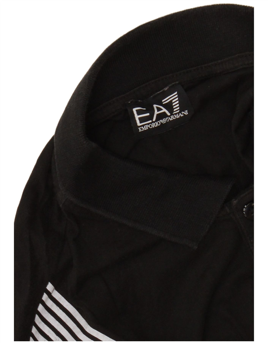 Polo grafica da uomo EMPORIO ARMANI piccola a righe nere