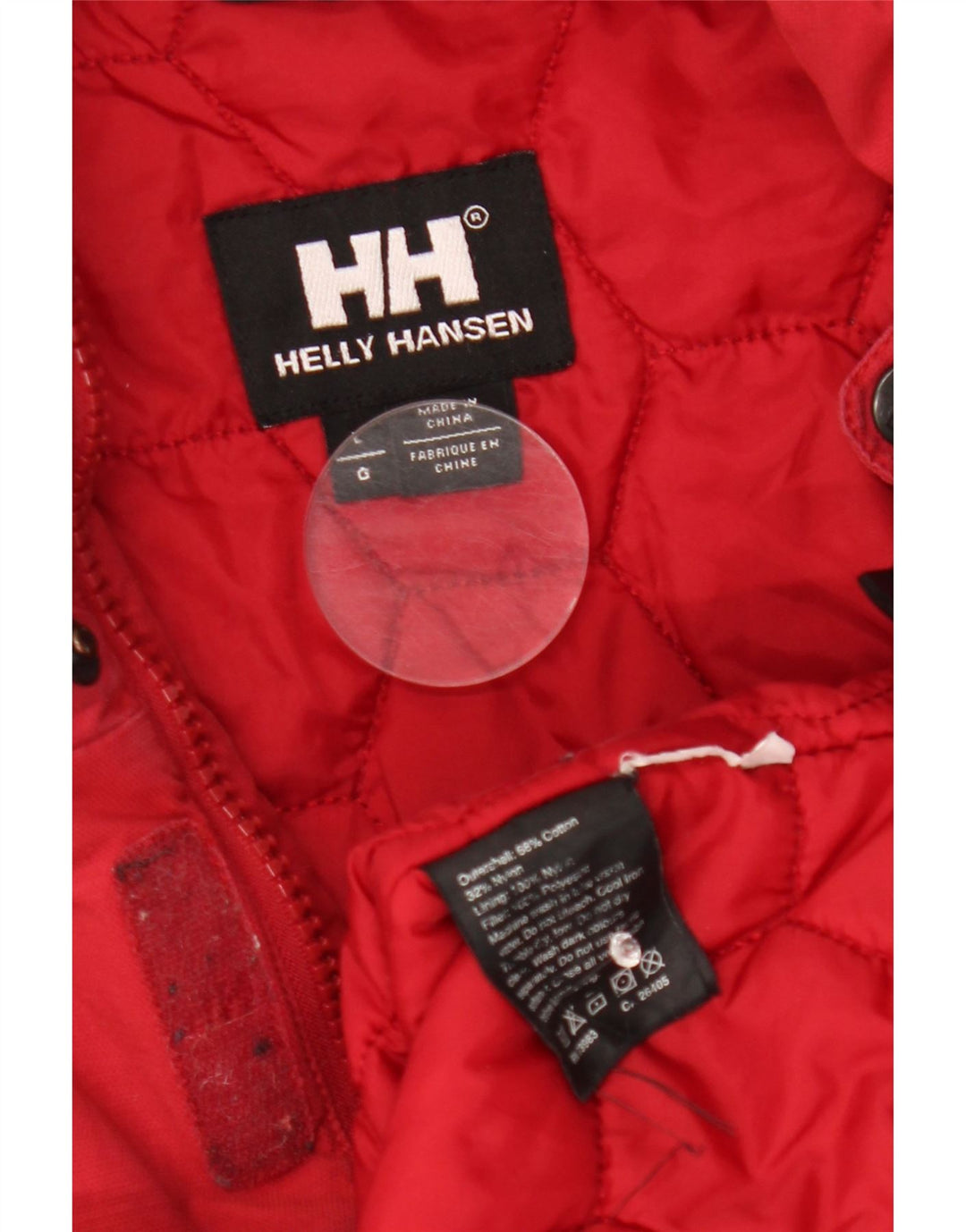 Giacca a vento da uomo Helly Hansen UK 40 Large Rosso Colorblock Cotone