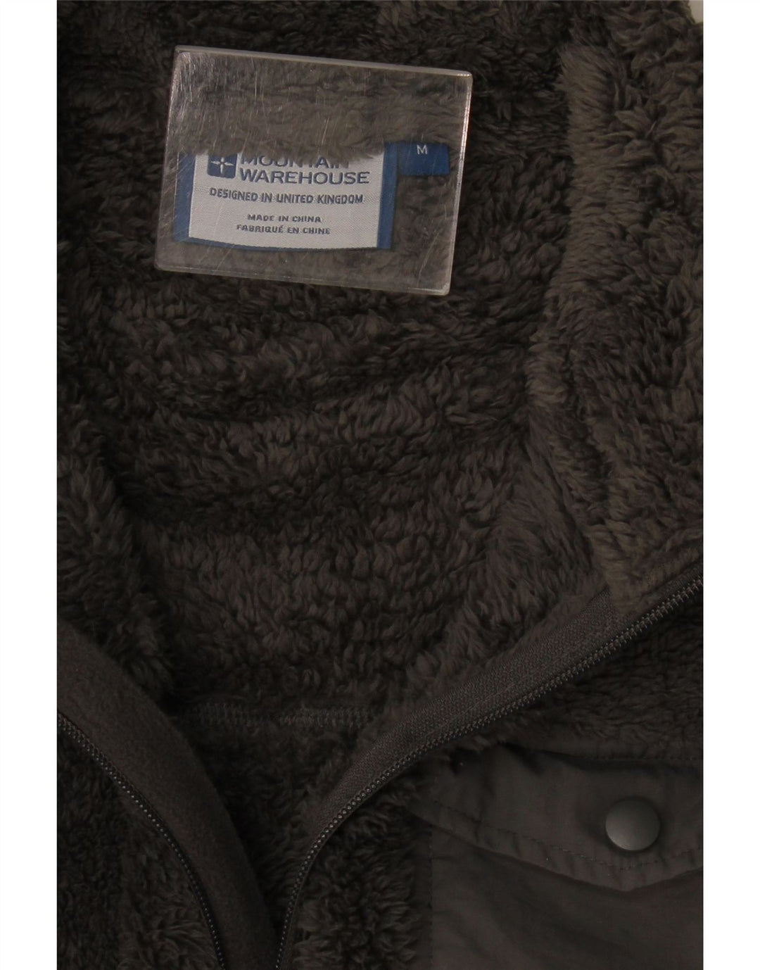 Maglione in pile da uomo con collo e zip Mountain Warehouse Poliestere grigio medio