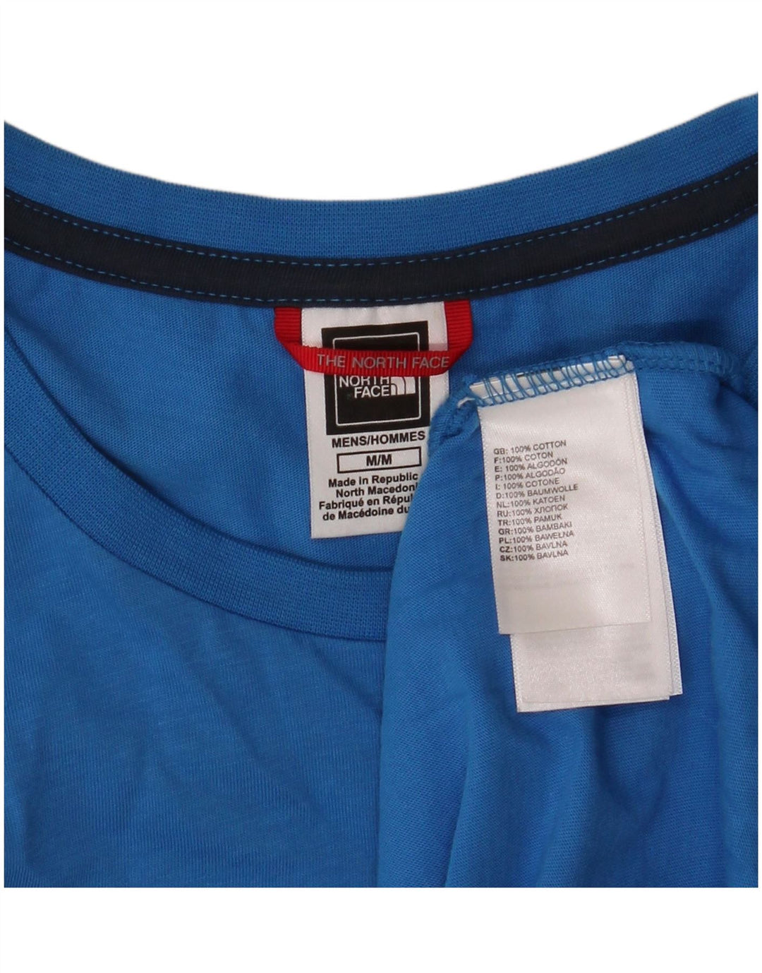 T-shirt grafica da uomo The North Face Top in cotone blu medio