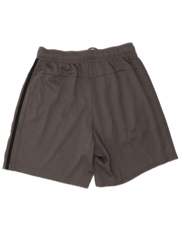 Pantaloncini sportivi Adidas da uomo con vestibilità regolare, piccoli, in poliestere grigio