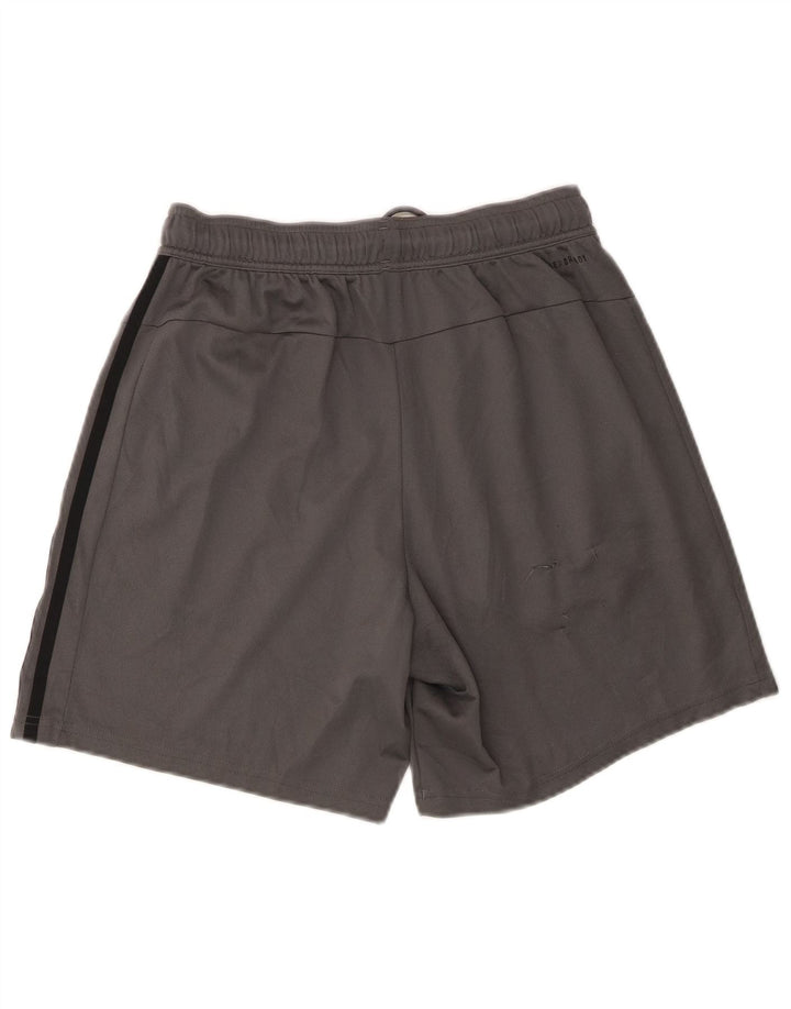 Pantaloncini sportivi Adidas da uomo con vestibilità regolare, piccoli, in poliestere grigio