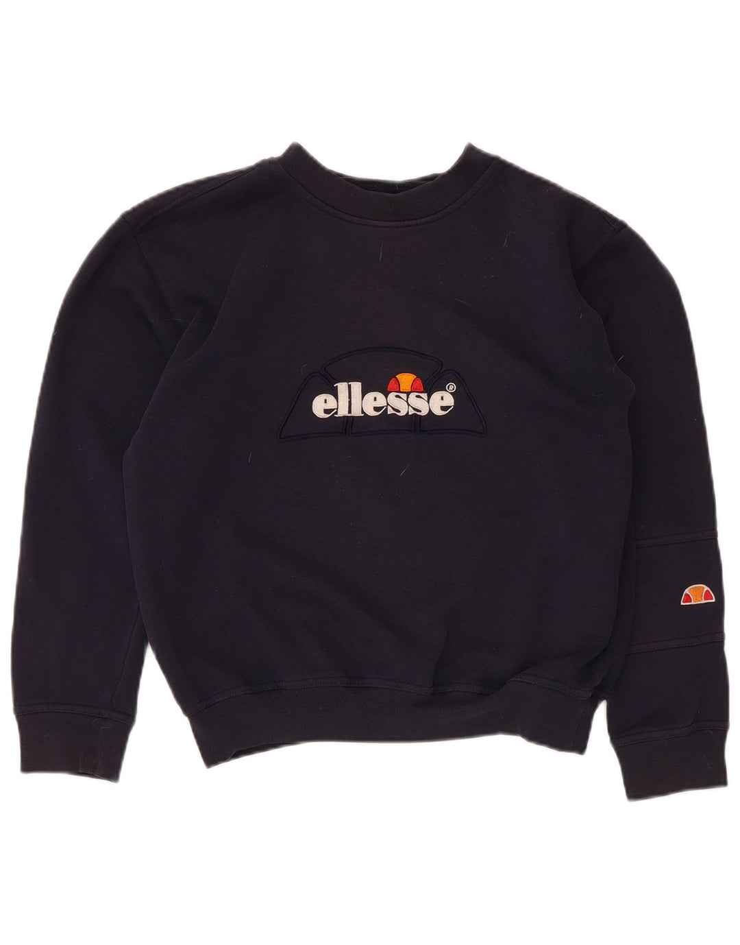 Felpa oversize con grafica da donna Ellesse, maglione UK 10, piccola, blu navy
