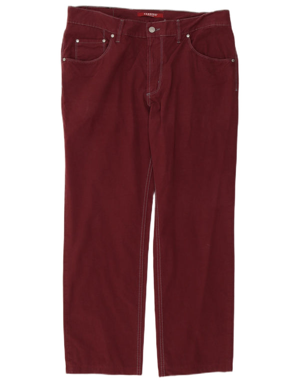Pantaloni casual dritti da uomo Carrera W34 L28 cotone bordeaux