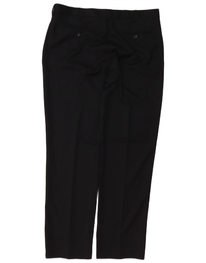 Pantaloni da abito dritti da uomo Izod W36 L32 poliestere nero
