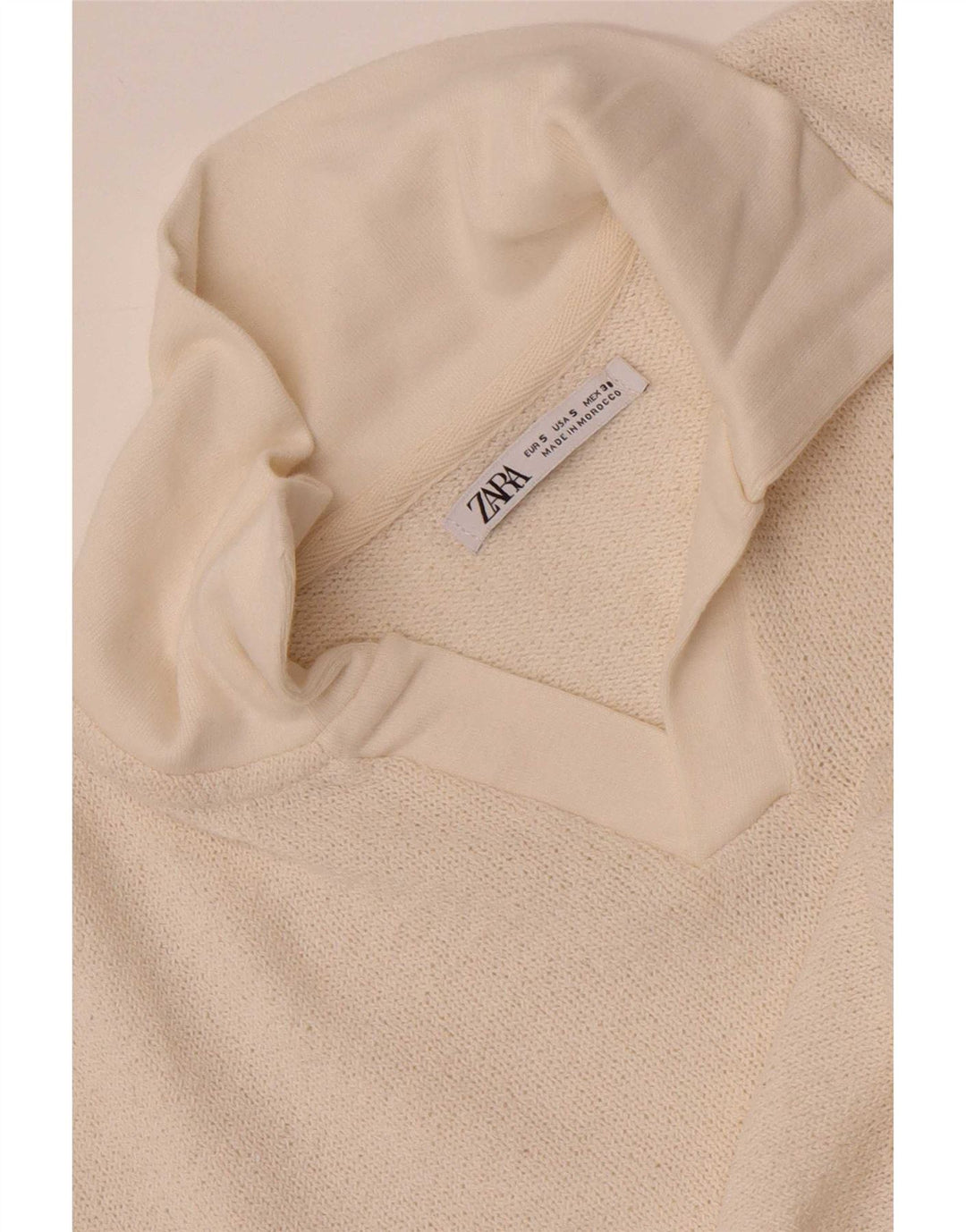 Polo Zara da uomo piccola di colore bianco sporco