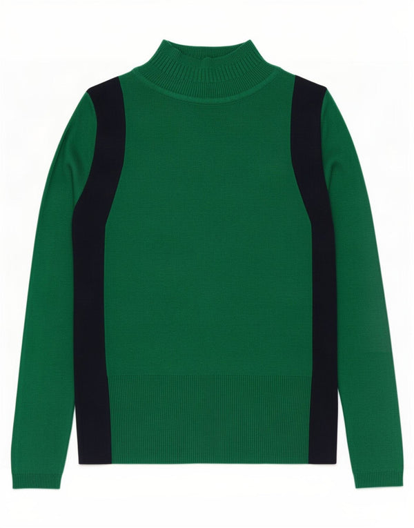 Maglione maglione a collo alto da donna Marks & Spencer UK 10 piccolo verde