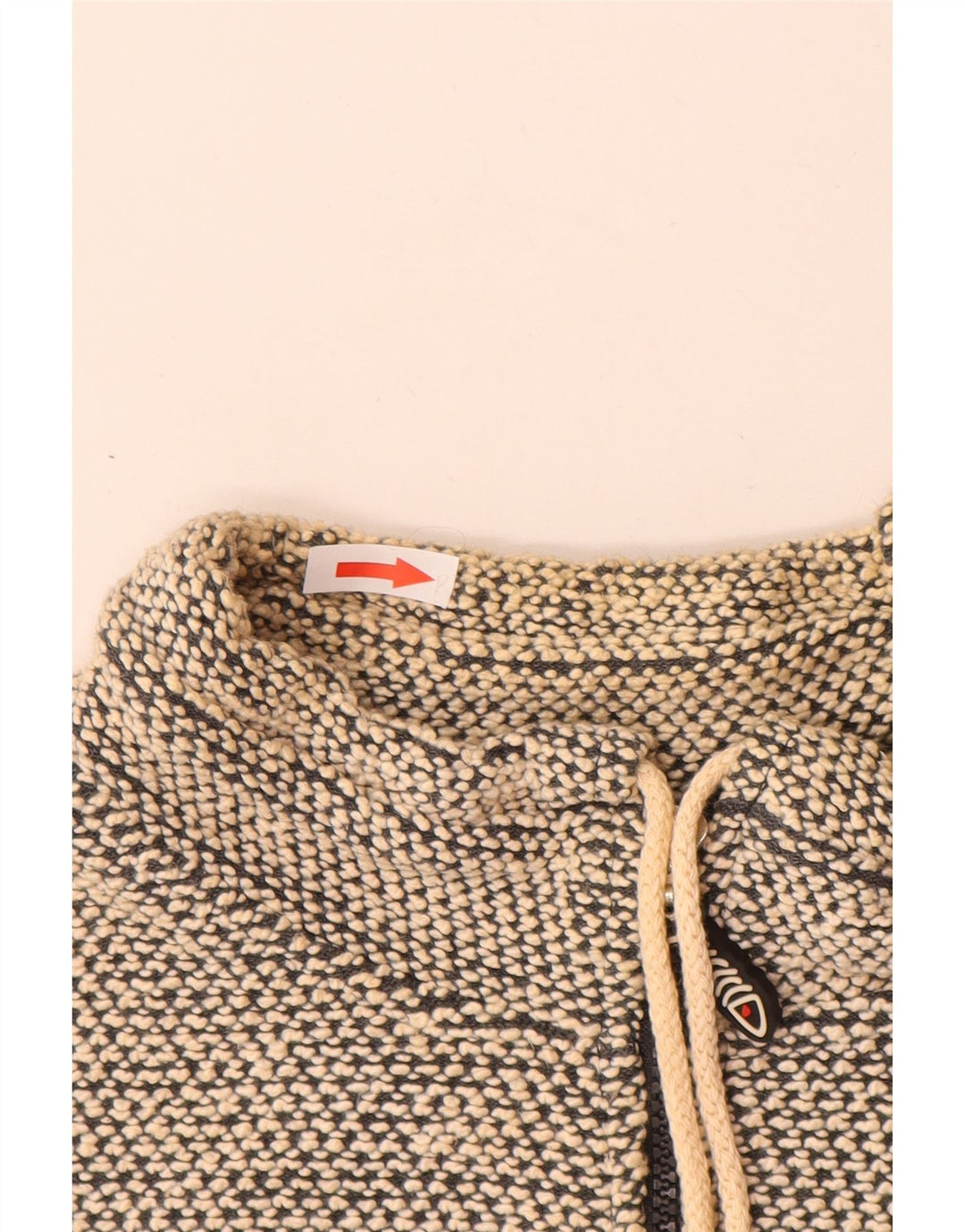 Felpa da uomo con collo con zip Weird Fish, maglione grande, cotone grigio