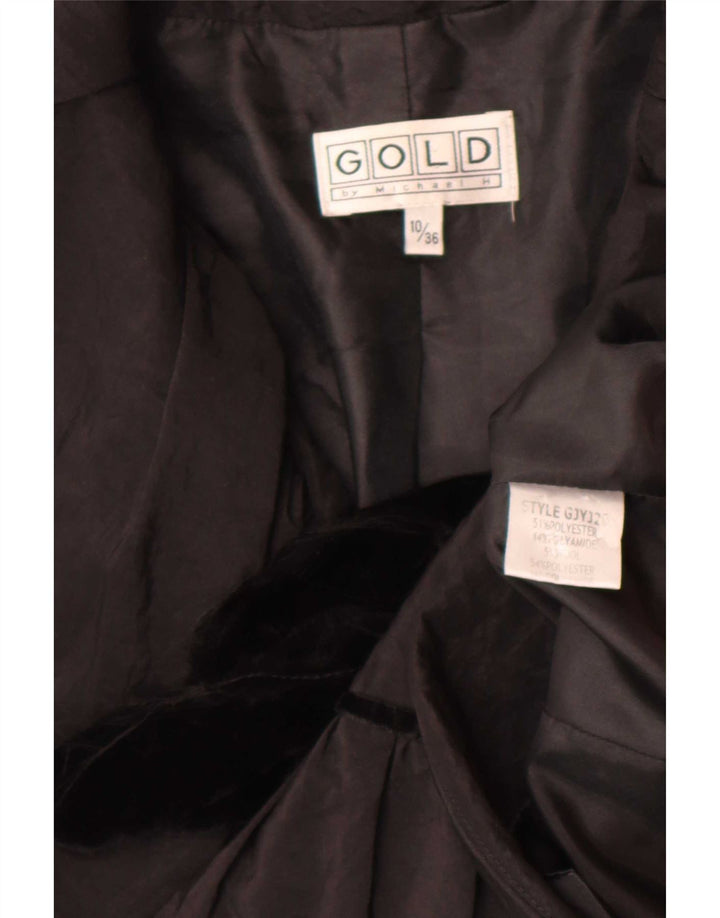 Giacca blazer da donna Gold By Michael H UK 10 piccola in poliestere nero
