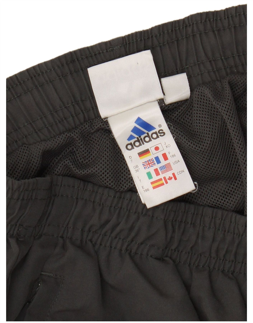 Pantaloni da tuta da uomo Adidas Large in poliestere grigio
